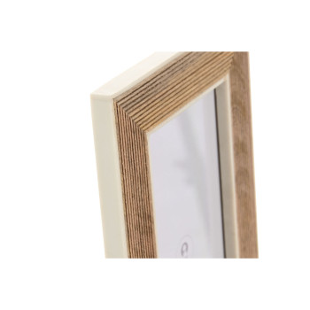 Photo frame Home ESPRIT White Natural Resin Mango wood Urban,,,