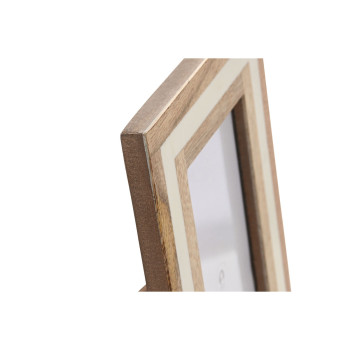 Photo frame Home ESPRIT White Natural Bone Mango wood Urban,,,