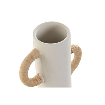 Vase Home ESPRIT White Natural Stoneware 15,5 X 15 X 24 cm,,,