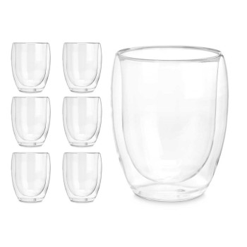 Stiklas vandeniui Vivalto OCT-DG2061 Skaidrus Borosilikatinis stiklas 326 ml (6 vnt.)