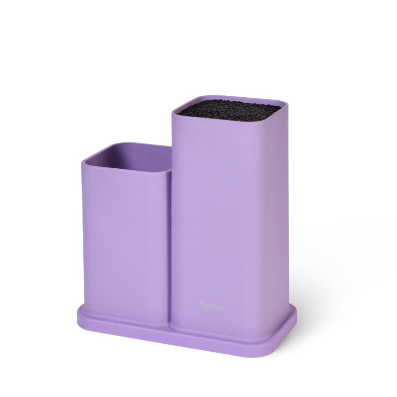 Kitchen knife and utensil organizer 10x10x23+10x10x17 cm LILAC (plastic)