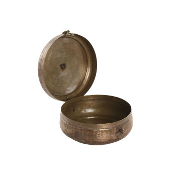Jewelry box Home ESPRIT Copper Brass 25 x 25 x 10 cm,,,