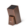 Kitchen knife organizer 11x11x26 cm DARK WOOD (plastic)