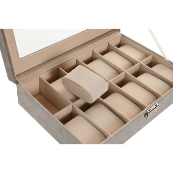 Dėžutė Home ESPRIT Pilka Tamsiai pilka Poliuretanas Medžio MDF 29,5 x 20 x 8 cm,,,
