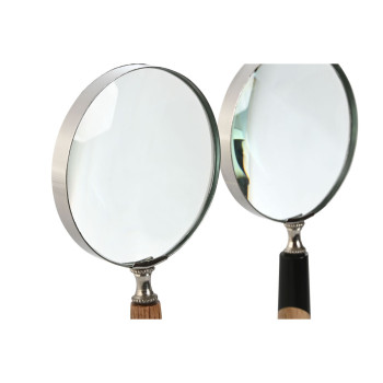 Decorative Figure Home ESPRIT Bicoloured Colonial Magnifying glass 10 x 2,5 x 24,5 cm (2 Units),,,