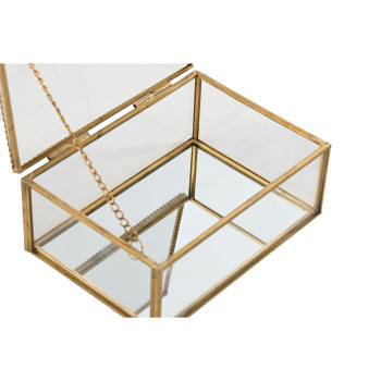 Ehteaegas Home ESPRIT Kuldne Metall Kristall 14 X 10,3 X 5,8 cm,,,