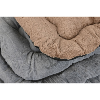 Gyvūnų lova Home ESPRIT Ruda Pilka Kupranugaris Šviesiai pilka Tamsiai pilka 90 X 63 X 10 CM 2 vnt.,,,