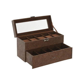 Ehteaegas Home ESPRIT Pruun Polüuretaan Kristall Puit MDF 27,5 X 11 X 15,5 CM,,,
