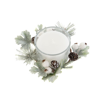 Žvakė DKD Home Decor Balta Kalėdos 15 x 15 x 5.5 cm 13 x 13 x 5,5 cm,,,
