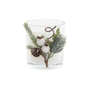 Žvakė DKD Home Decor Balta Kalėdos 10,5 x 8,5 x 8,5 cm,,,