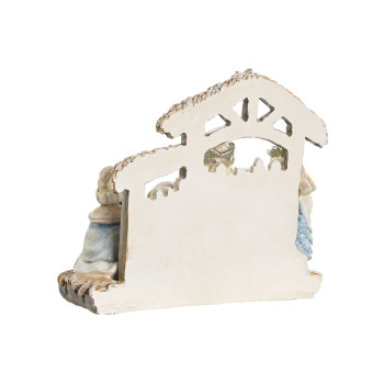 Kristuse sünni komplekt DKD Home Decor Sinine Valge Pruun Vaik 20 x 7 x 17,5 cm (2 Ühikut),,,