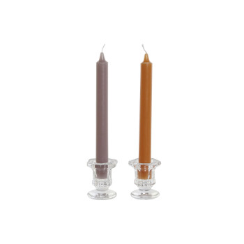 Žvakių rinkinys DKD Home Decor Pilka Oranžinė 2 x 2 x 20 cm 4 Dalys (2 vnt.),,,