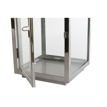 Žibintas DKD Home Decor Auksinis Sidabras Aliuminis Stiklas 14 x 14 x 35 cm (2 vnt.),,,