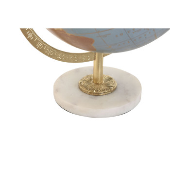 Decorative Figure Home ESPRIT Blue Golden Modern 22 x 20 x 30 cm Globe,,,