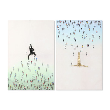 Canvas Home ESPRIT Resin Canvas 80 x 3,5 x 120 cm,,,