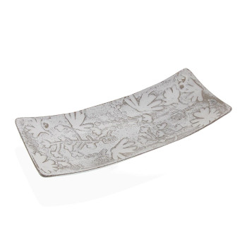 Centerpiece Versa White MDF Wood 16 x 4,5 x 38,5 cm Flowers,,,