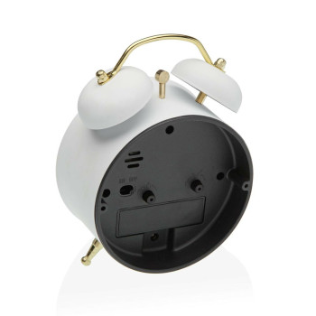 Alarm Clock Versa White Metal 5,4 x 13,5 x 9,7 cm,,,