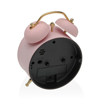 Alarm Clock Versa Pink Metal 5,4 x 13,5 x 9,7 cm,,,