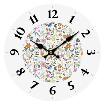 Sieninis laikrodis Versa Medžio Gėlės 4 x 30 x 30 cm,,,