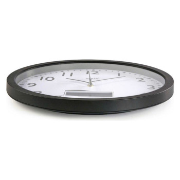 Sieninis laikrodis Versa Juoda Plastmasinis Minimalistinis 4 x 35 x 35 cm,,,