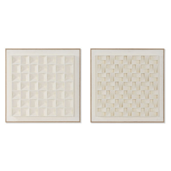 Painting 3D Home ESPRIT Plaster MDF Wood 60 x 7 x 60 cm,,,