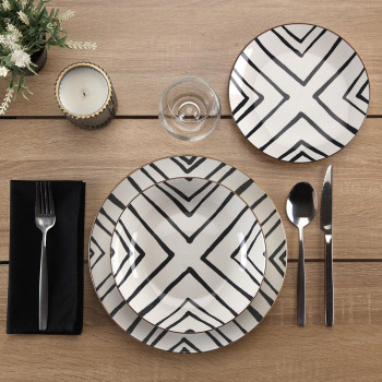 Māla trauki Versa Pelēks Porcelāns 18 Daudzums