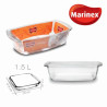 Посуда kepimui из стекла. 1.5L 27*14*7cm Marinex