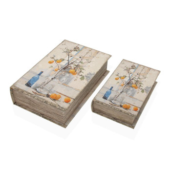 Decorative box Versa Canvas MDF Wood Tree,,,