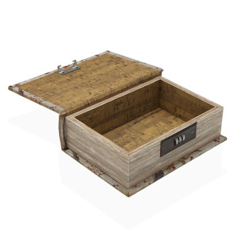 Jewelry box Versa Canvas MDF Wood 7 x 22 x 16 cm Bird,,,