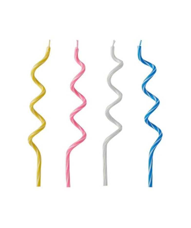 Colorful spiral cake candles, 12 pcs, 0.024 kg per pack, Partner