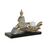 Dekoratyvinė figūrėlė DKD Home Decor 25,7 x 8 x 16 cm Mėlyna Buda Turkis Rytietiškas Atskirtas (2 vnt.),,,
