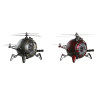 Table clock DKD Home Decor Red Silver Helicopter (2 Units),,,