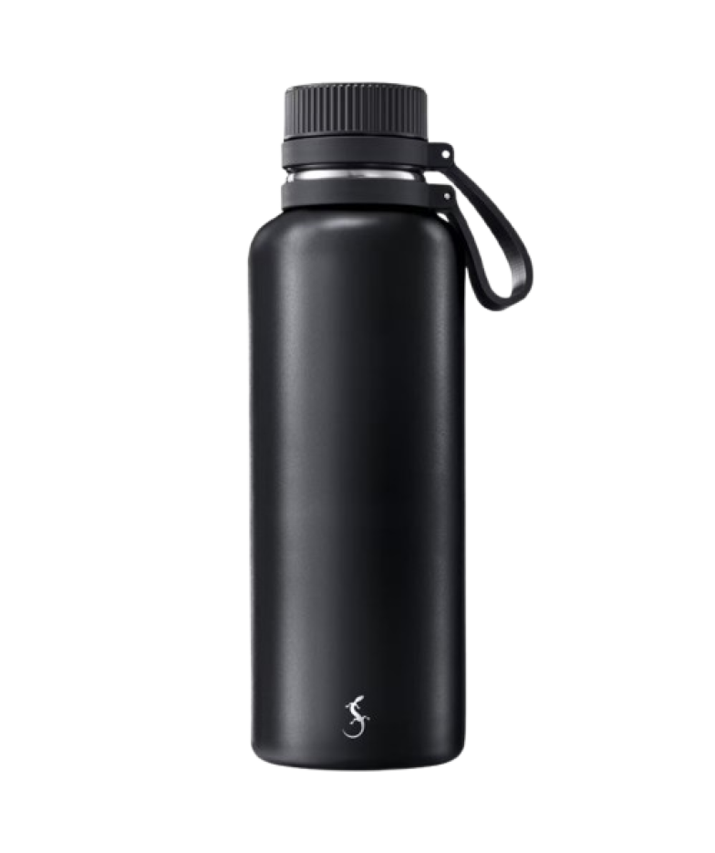 Outdoor Thermos 1 l, Black, Stainless Steel, Lurch