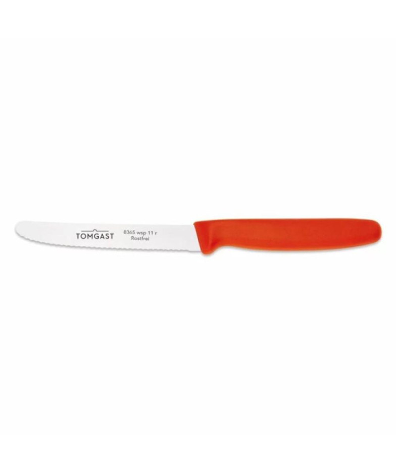 Universal Knife 11 cm, with a red handle, stainless steel, TOMGAST