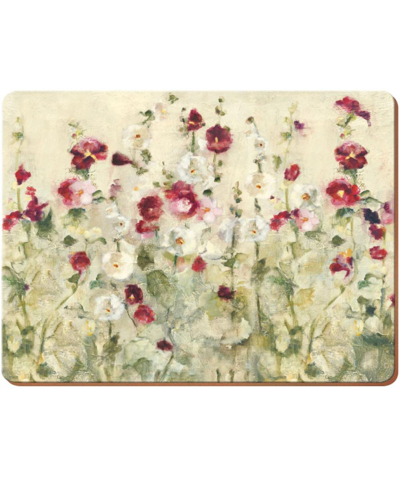 WILD FIELD POPPIES Stalo kilimėlių komplektas 4GB 40X29CM, lakuotas kamštis, Creative Tops