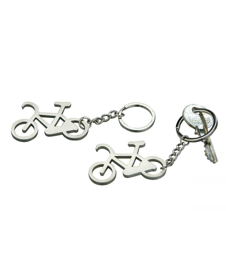 Bicycle Keychain 11 cm, 2 designs, Silver, Metal, GILDE