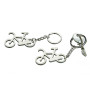 Bicycle Keychain 11 cm, 2 designs, Silver, Metal, GILDE