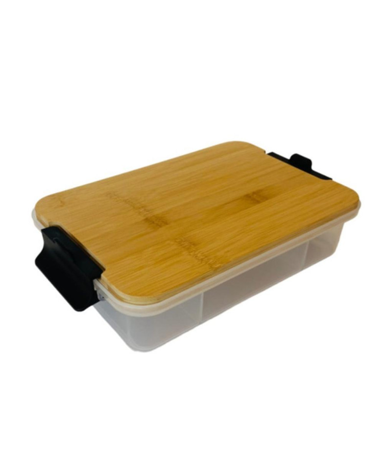 Snack Tray 20x33CM with Lid, Plastic/Bamboo, FARBERWARE