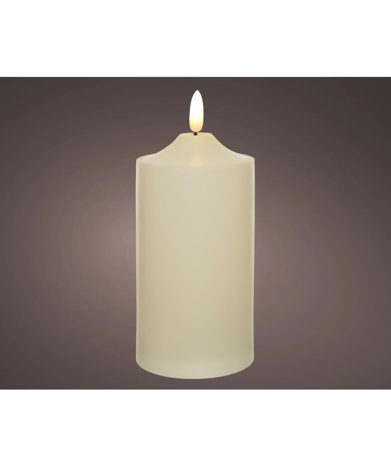 LUMINEO LED ŽVAKĖ 7.5x17CM, 2xAA baterijos, -200h, beige spalva, plastmasinis korpusas, KAEMINGK