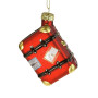 Christmas Tree Ornament - Suitcase 7x11CM, Red, Glass, WERNER VOSS