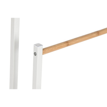 Seisev Rätikualus Home ESPRIT Valge Naturaalne Metall Bambus 45 x 22 x 85 cm,,,