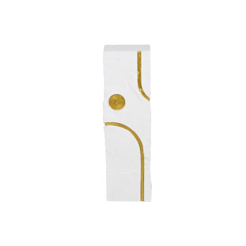 пьедестал Home ESPRIT Белый Позолоченный Деревянный MDF современный 25 x 25 x 80 cm