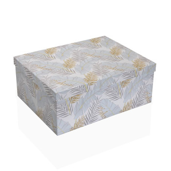 Set of decorative boxes Versa Cardboard Feathers (15 Pieces),,,