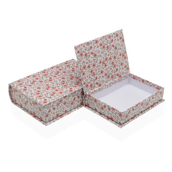 Decorative box Versa Canvas MDF Wood Book Roses,,,