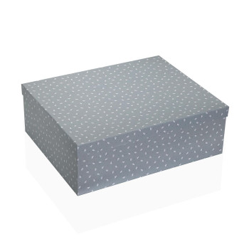 Set of decorative boxes Versa Grey Cardboard Flowers (15 Pieces),,,