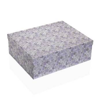 Set of decorative boxes Versa Cardboard Lavendar (15 Pieces),,,