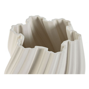 Vaza Home ESPRIT Balta Keramikos dirbinys Šiuolaikiškas 19,5 X 19,5 X 23 cm