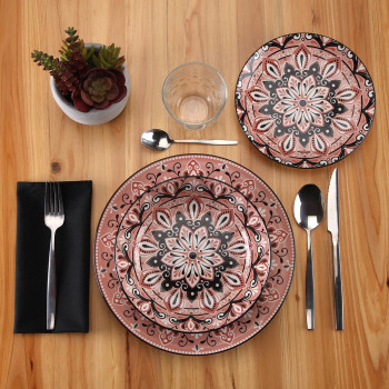 Māla trauki Versa Rozā Porcelāns 18 Daudzums