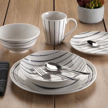 Māla trauki Versa Pelēks Porcelāns