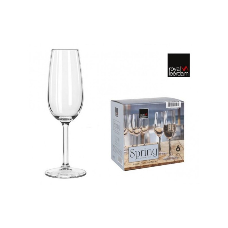 Taurės šampanui 200ml 6шт SPRING